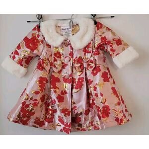 Blueberi Boulevard Infant Girls Sz. 6 Mos. Button Close Peacoat Style Jacket Bow